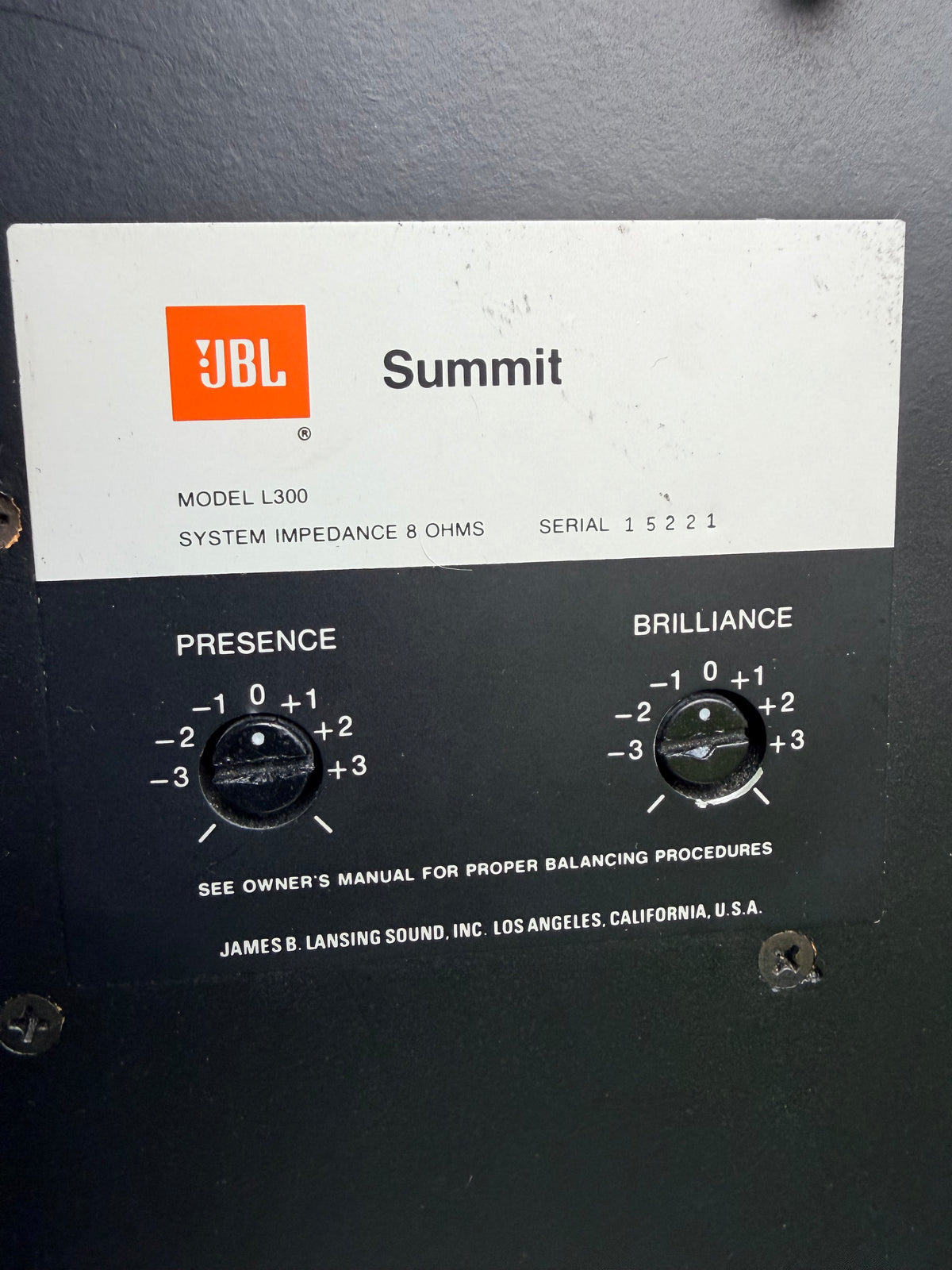 JBL L300 Summit _Floorstanding Speakers