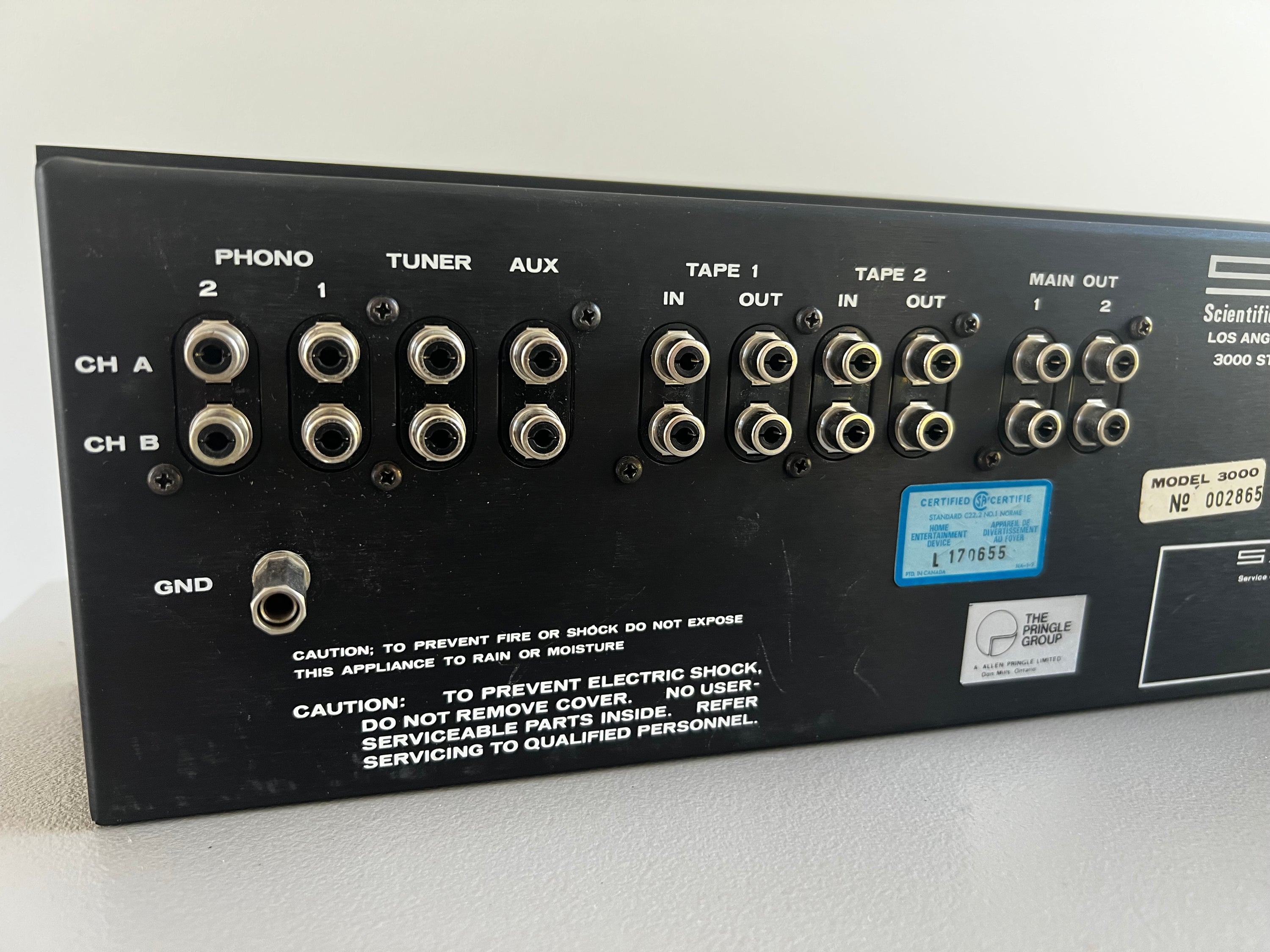 SAE 3000 _Préamplificateur