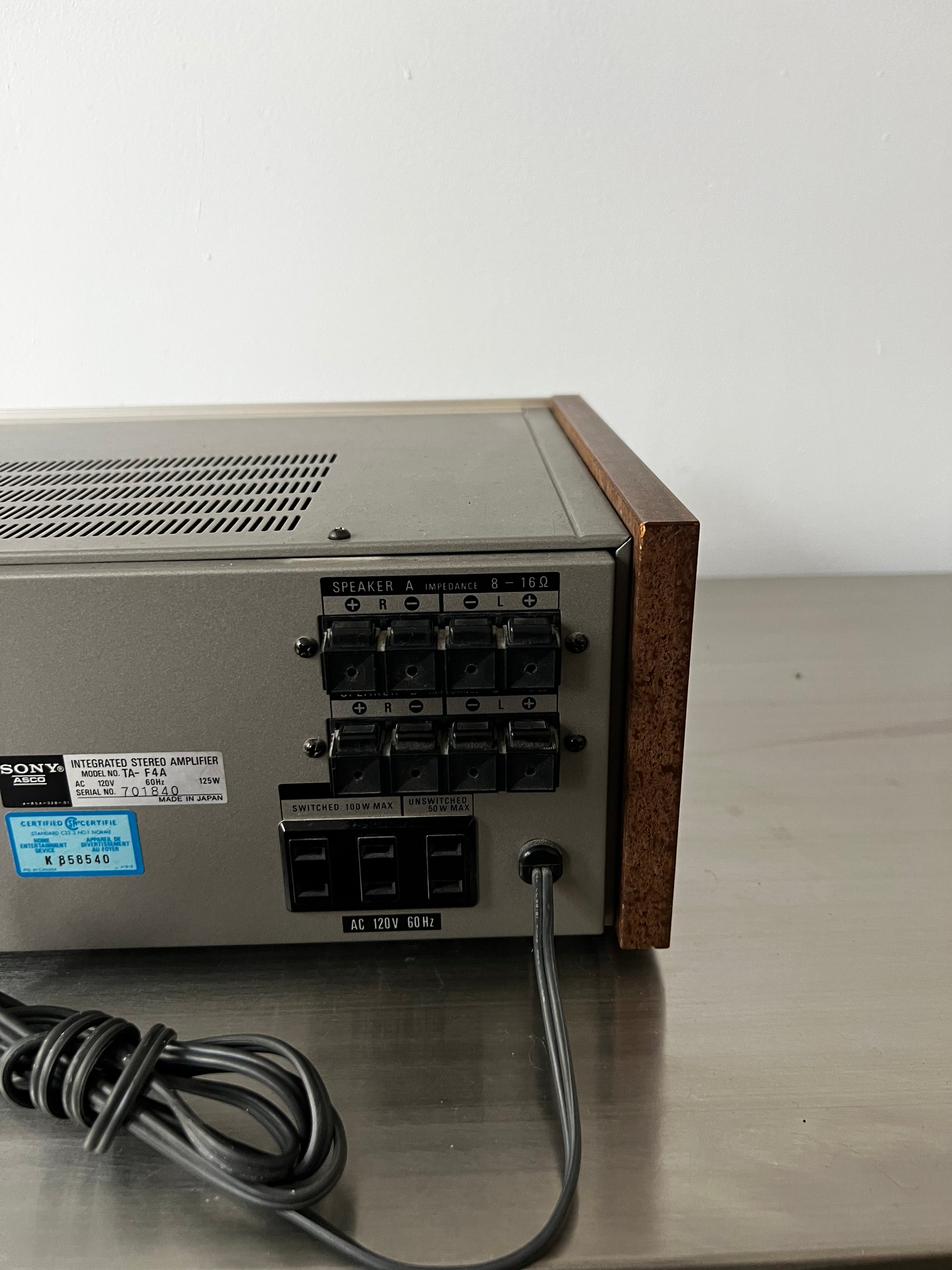 Sony TA-F4A Integrated Amplifier