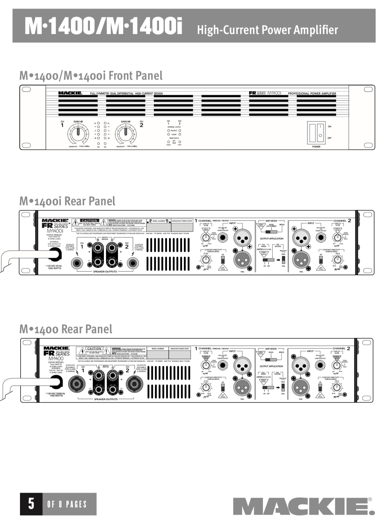 Mackie M1400 _Amplificateur de puissance