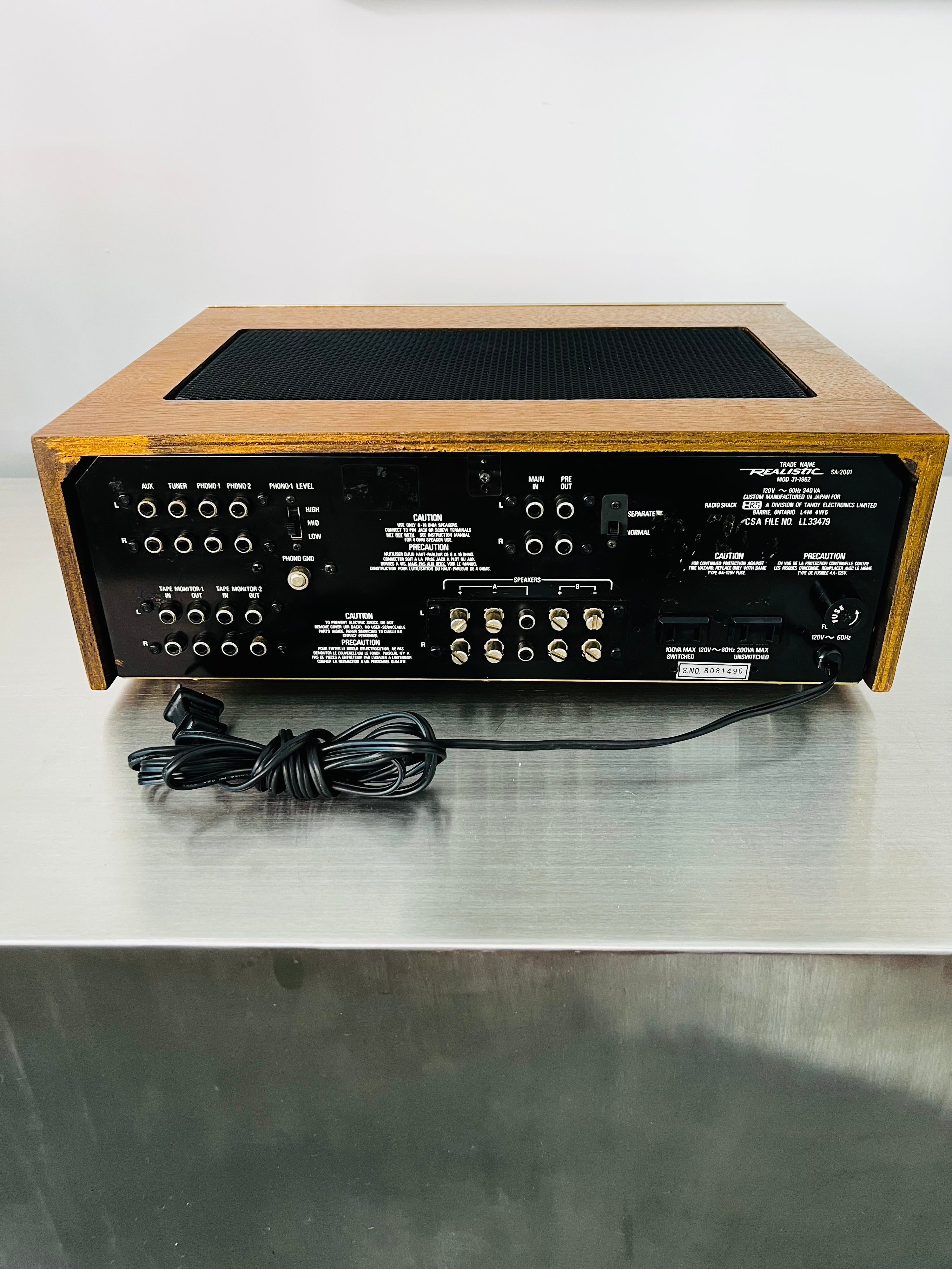 Realistics SA-2001 _Amplificateur Intégré