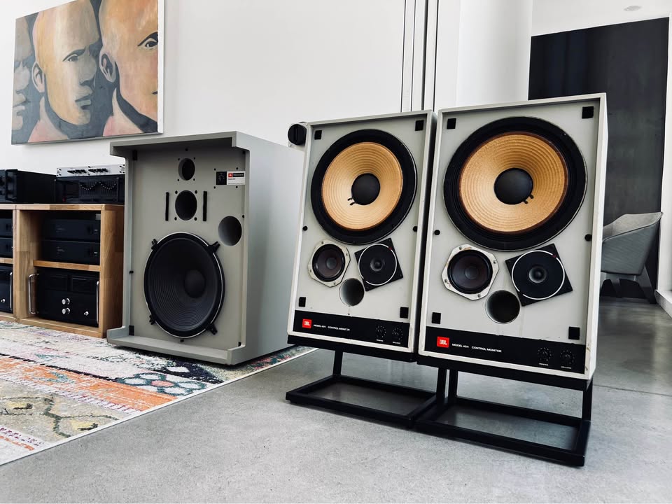 Paire de supports d’acier pour haut-parleurs