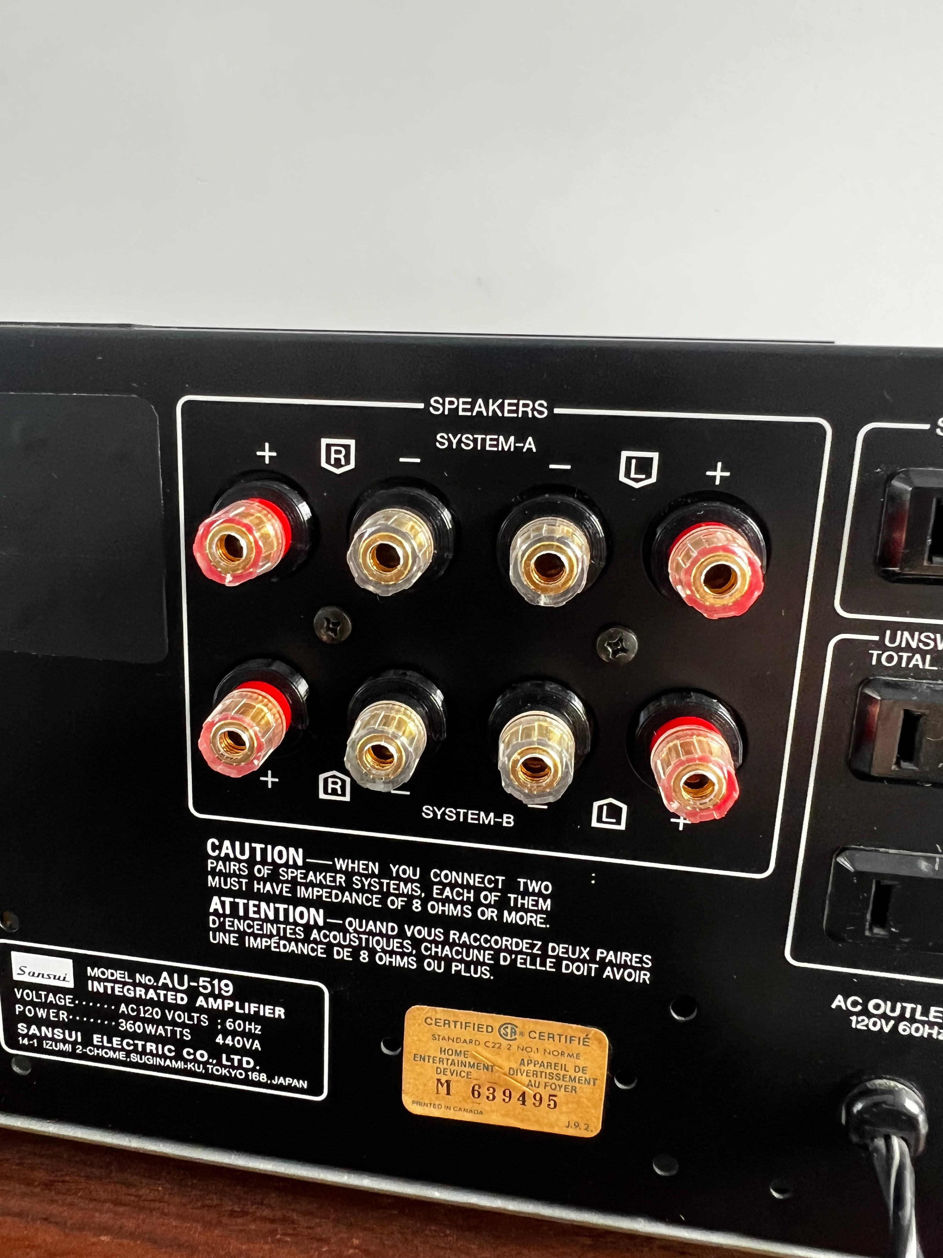 Sansui AU-519 _Amplificateur intégré