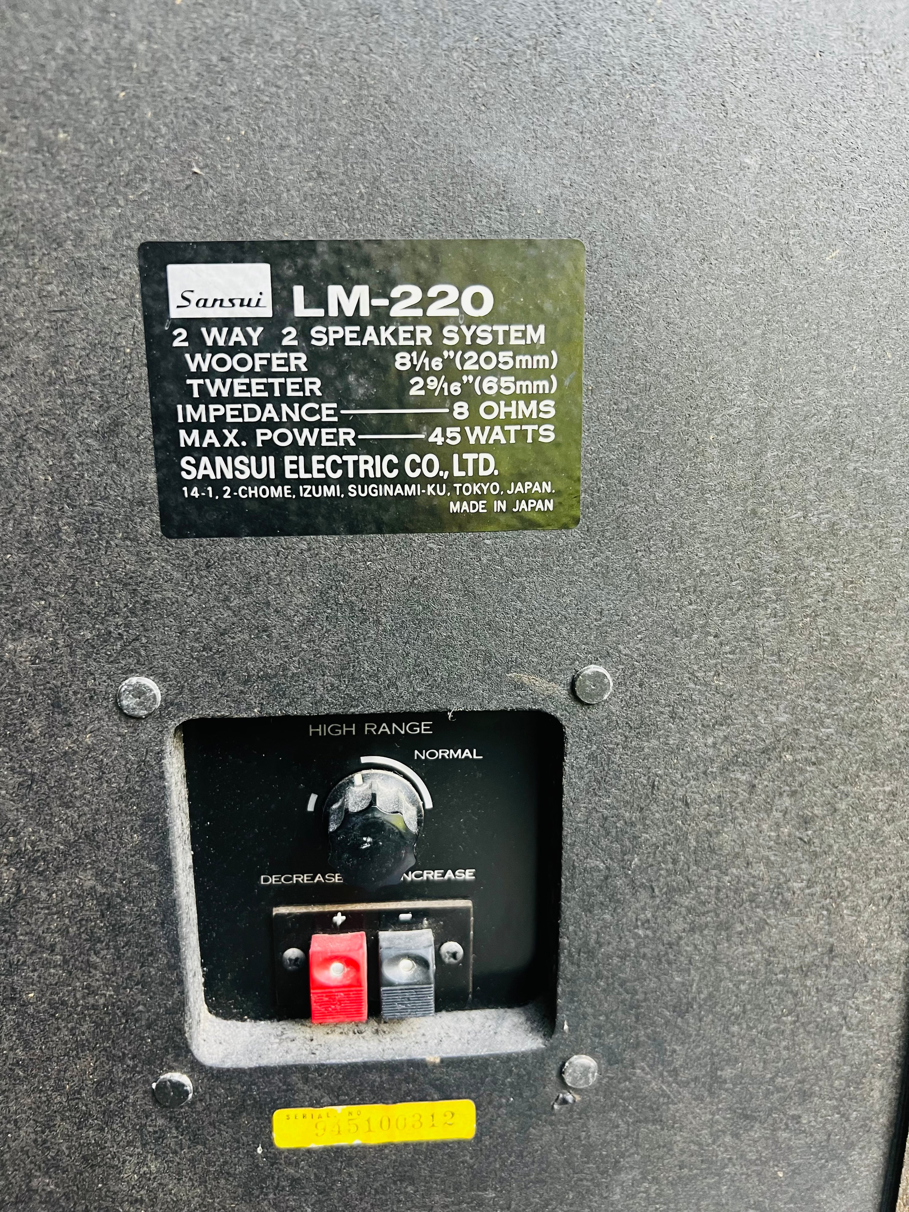 Sansui LM-220 _Haut-Parleurs d’étagère