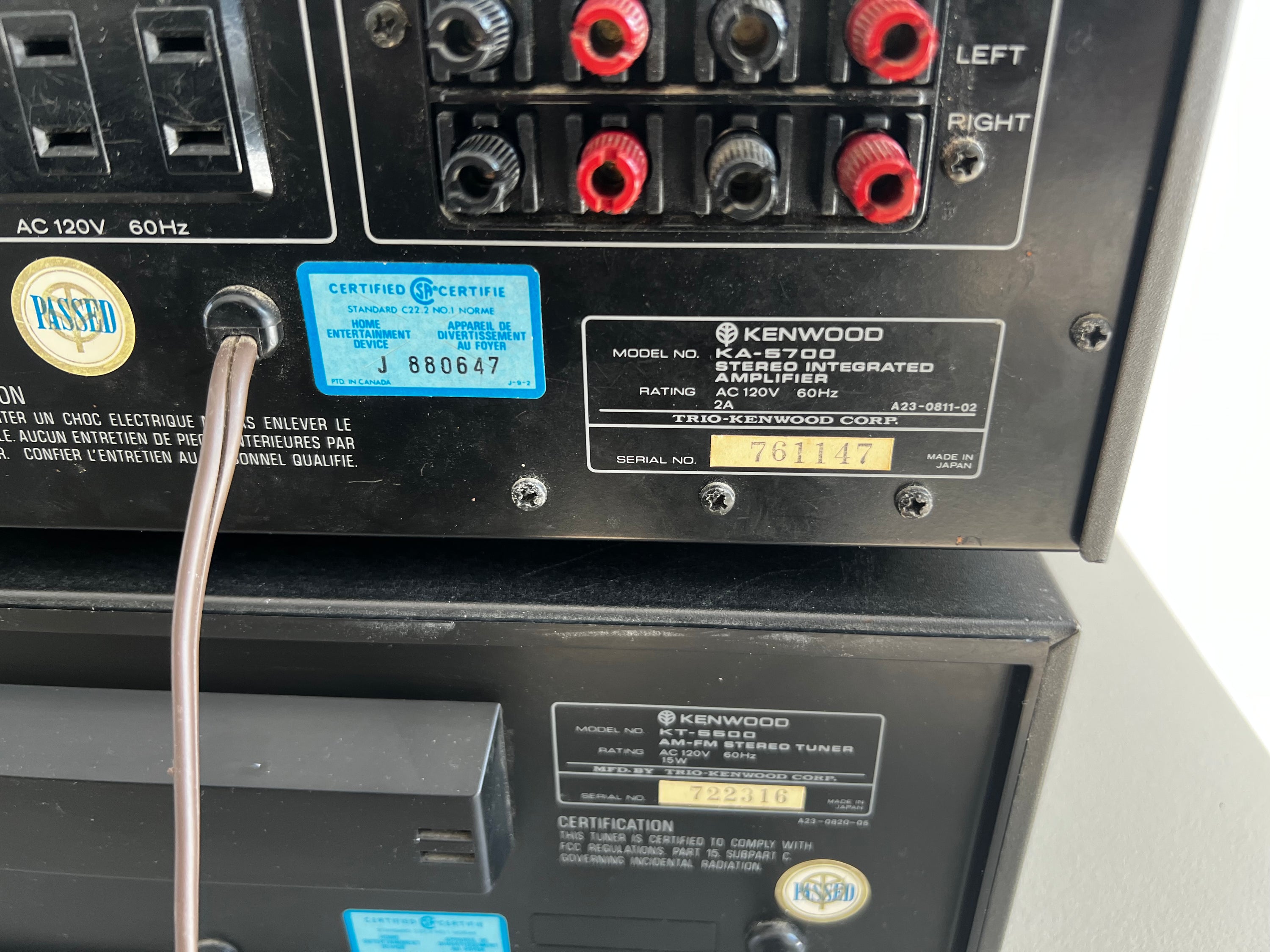 Kenwood KA-5700 _ Amplificateur intégré (40wpc)