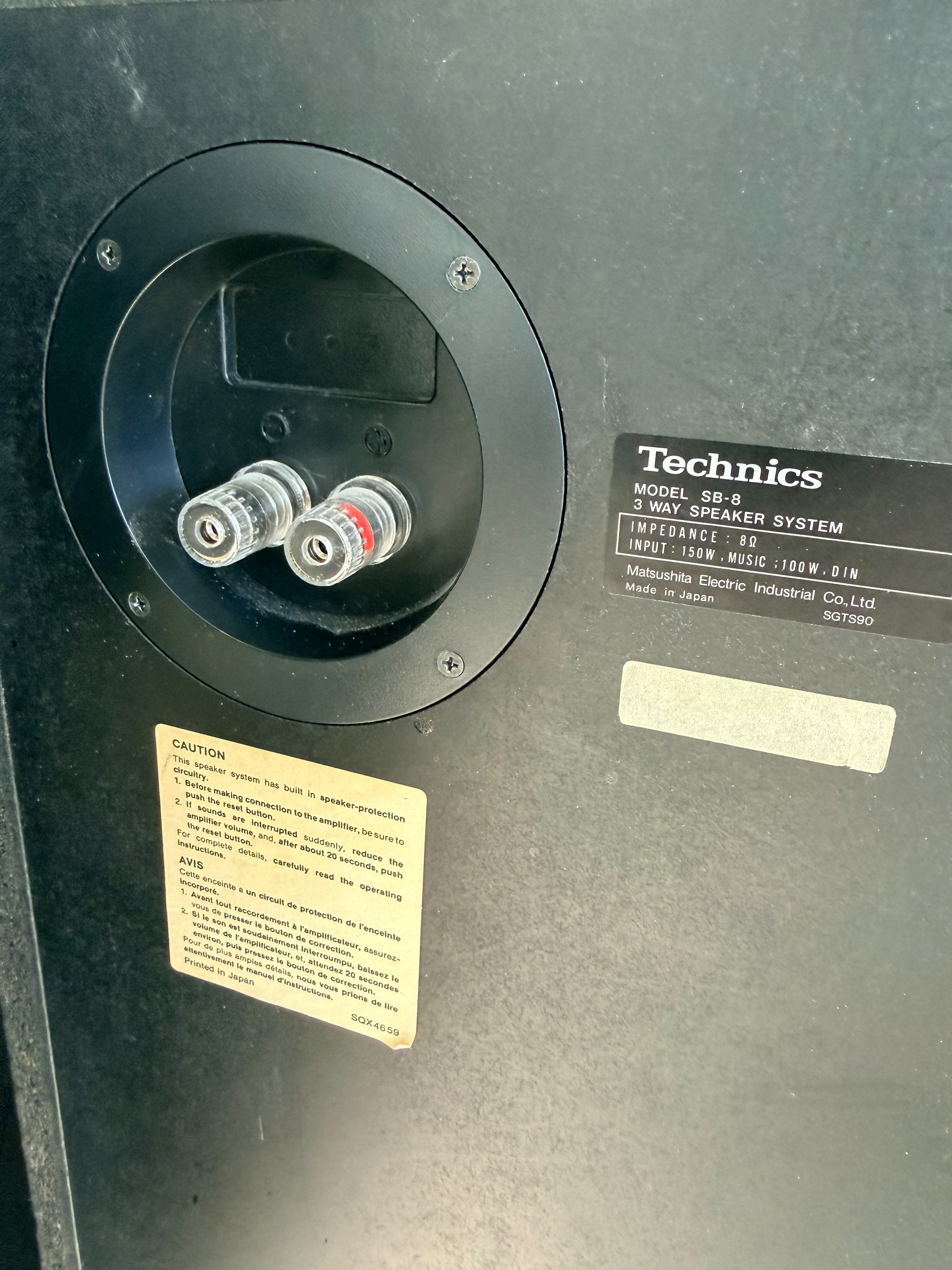 Technics SB-8 _Haut-Parleur de plancher (HP10xx)