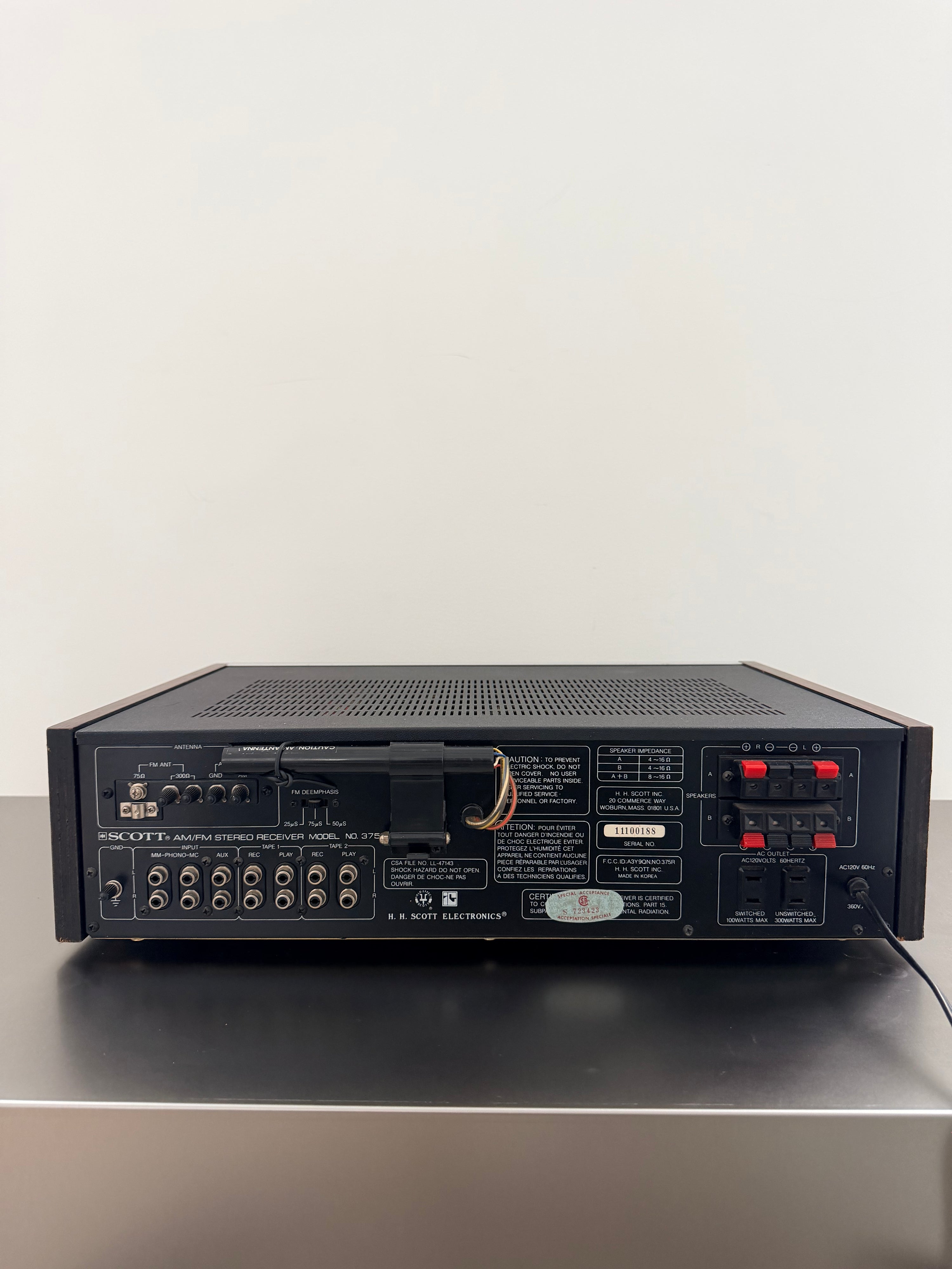 Scott 375R  _Receiver amplifier