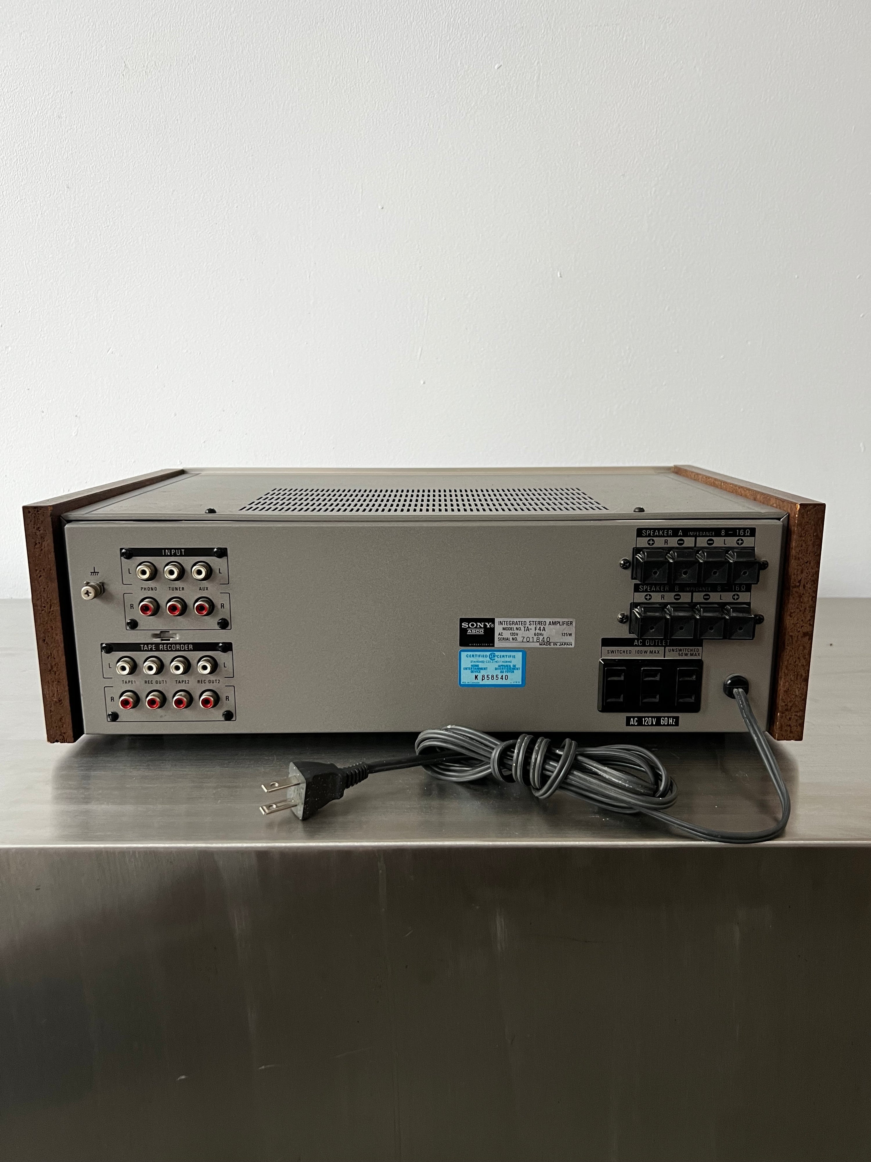 Sony TA-F4A Integrated Amplifier