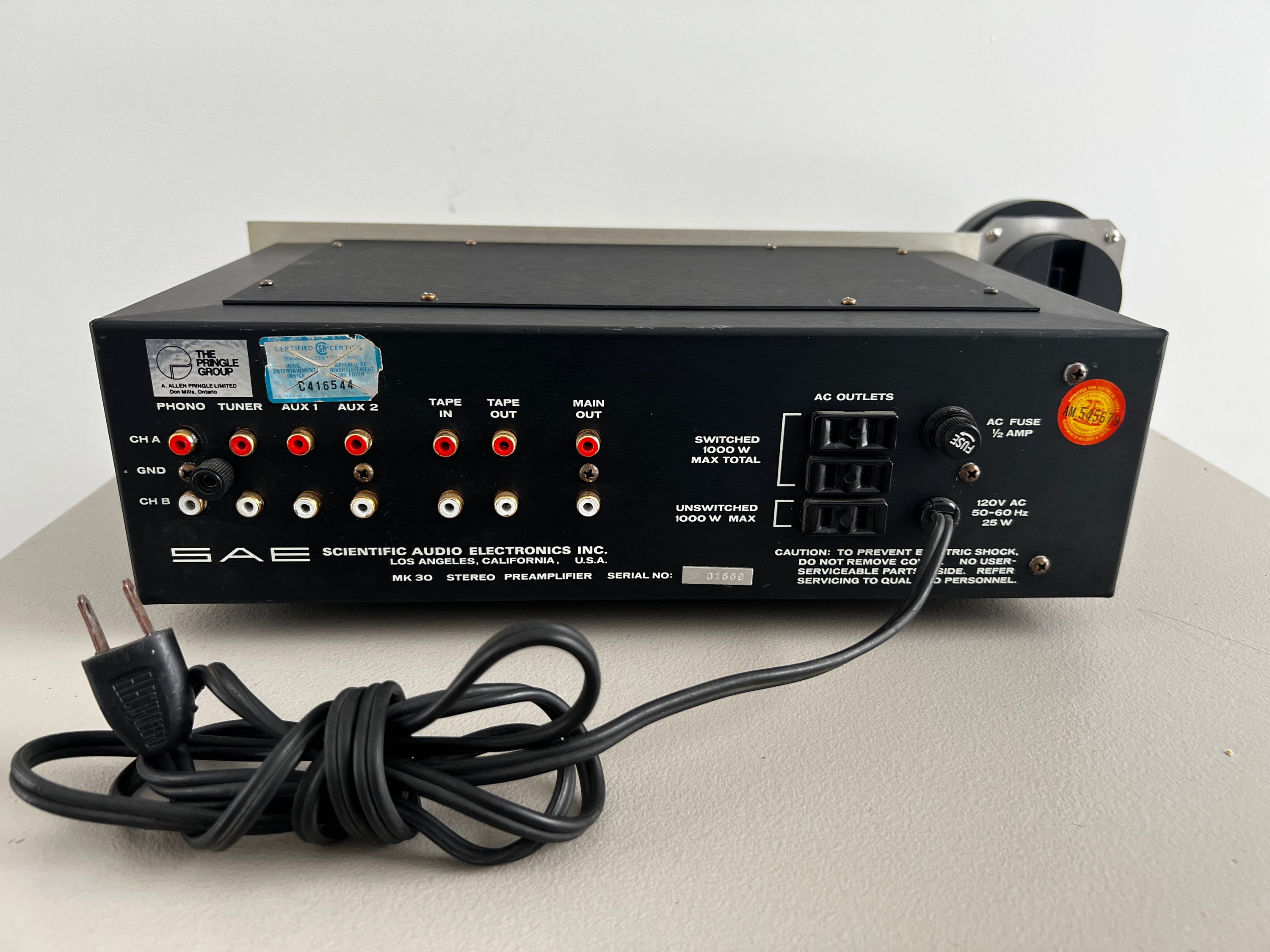 SAE MARK XXX _Préamplificateur