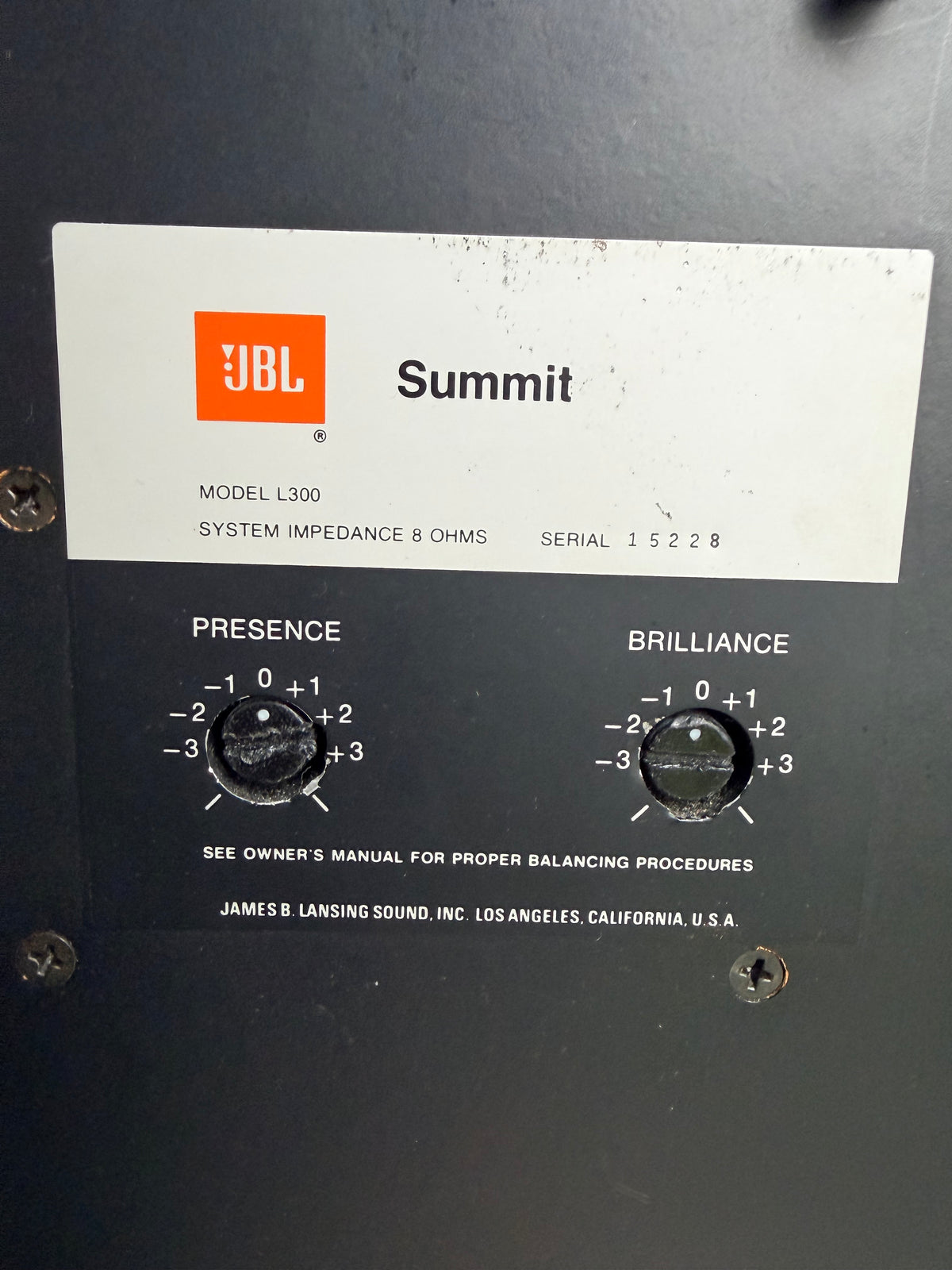 JBL L300 Summit _Floorstanding Speakers