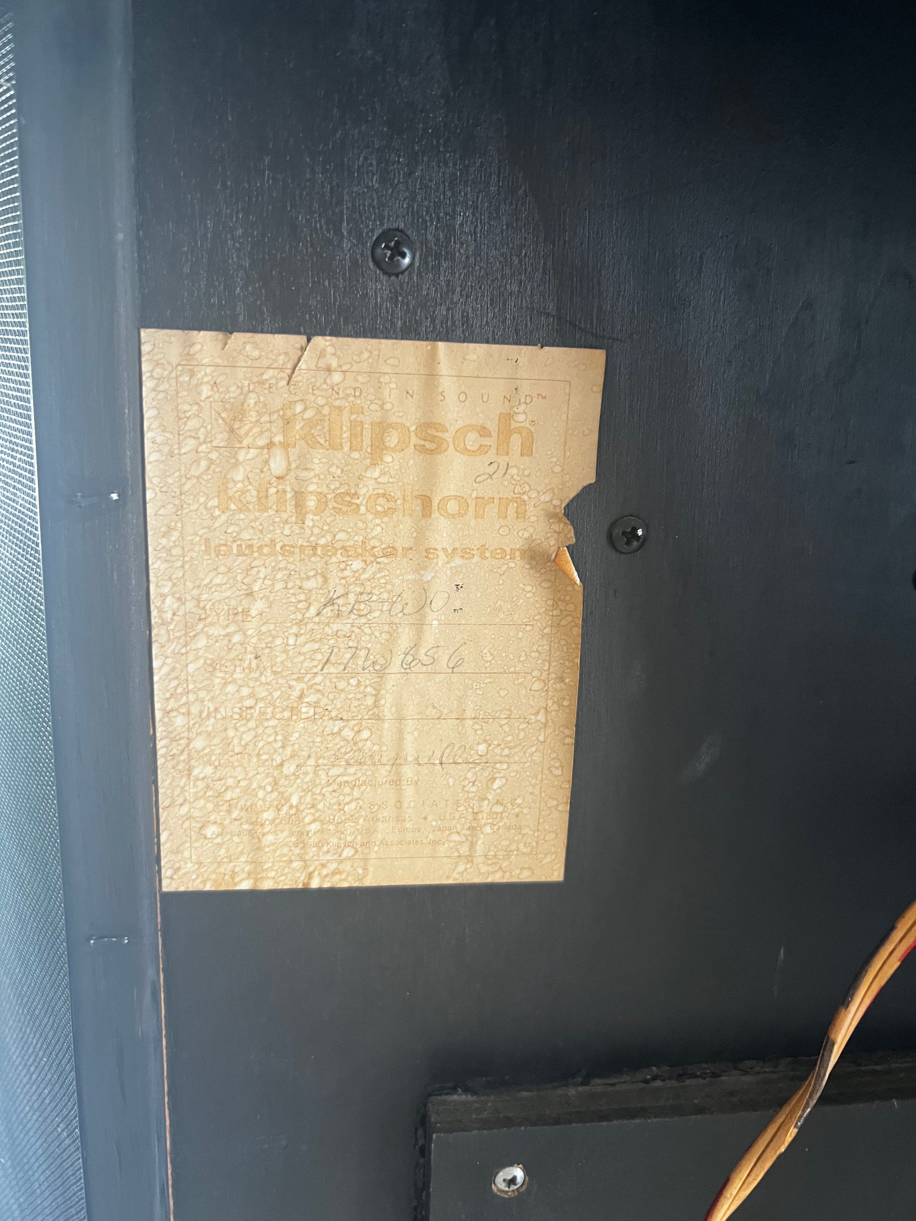 Klipsch Klipschorns - Haut-parleurs - Noir