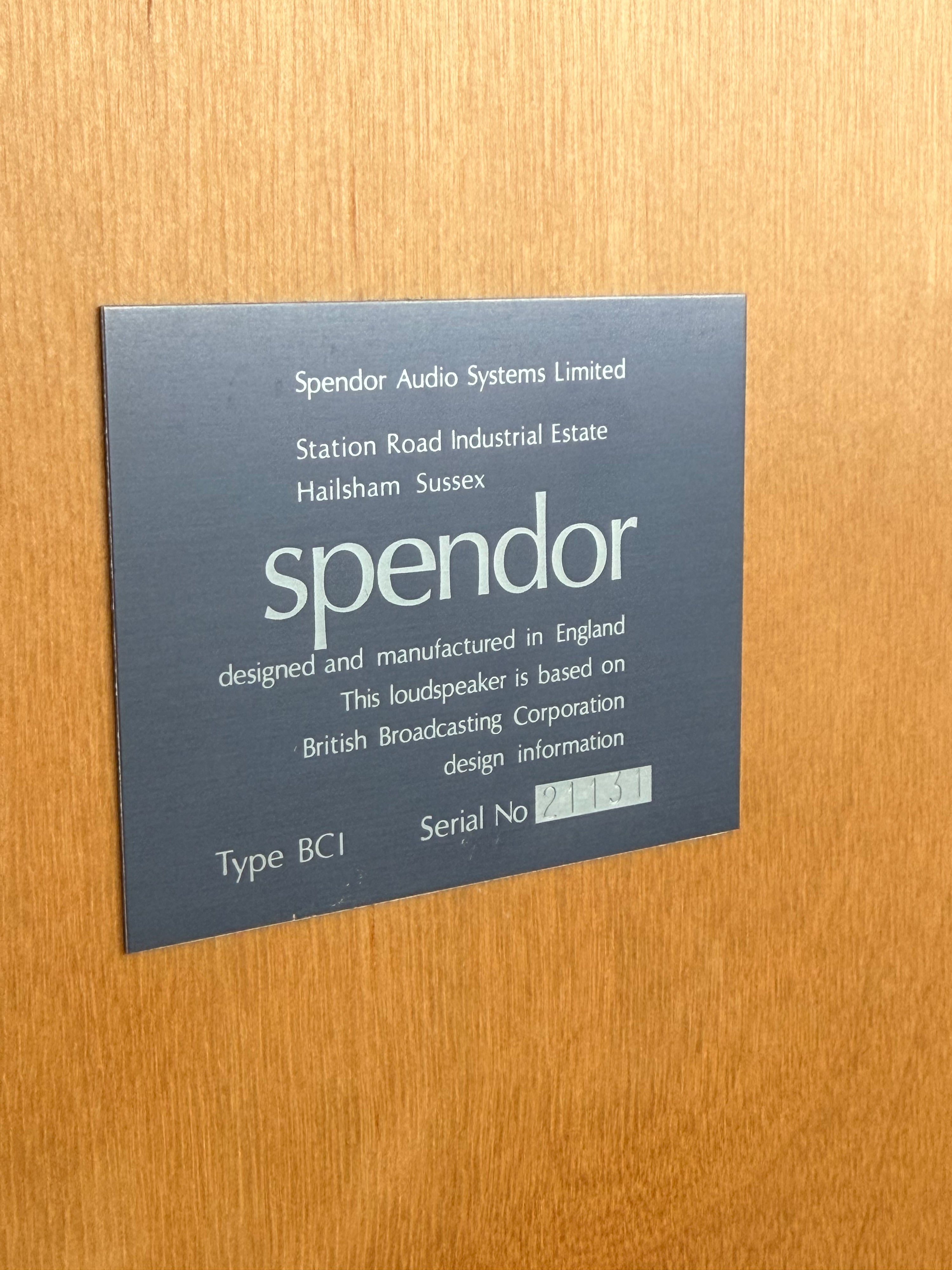 Spendor BC1 _Rares enceintes monitor studio
