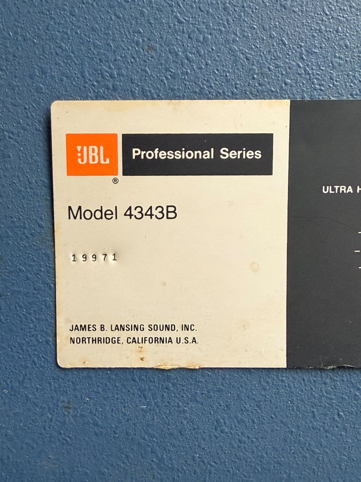 JBL 4343B _Studio Monitors