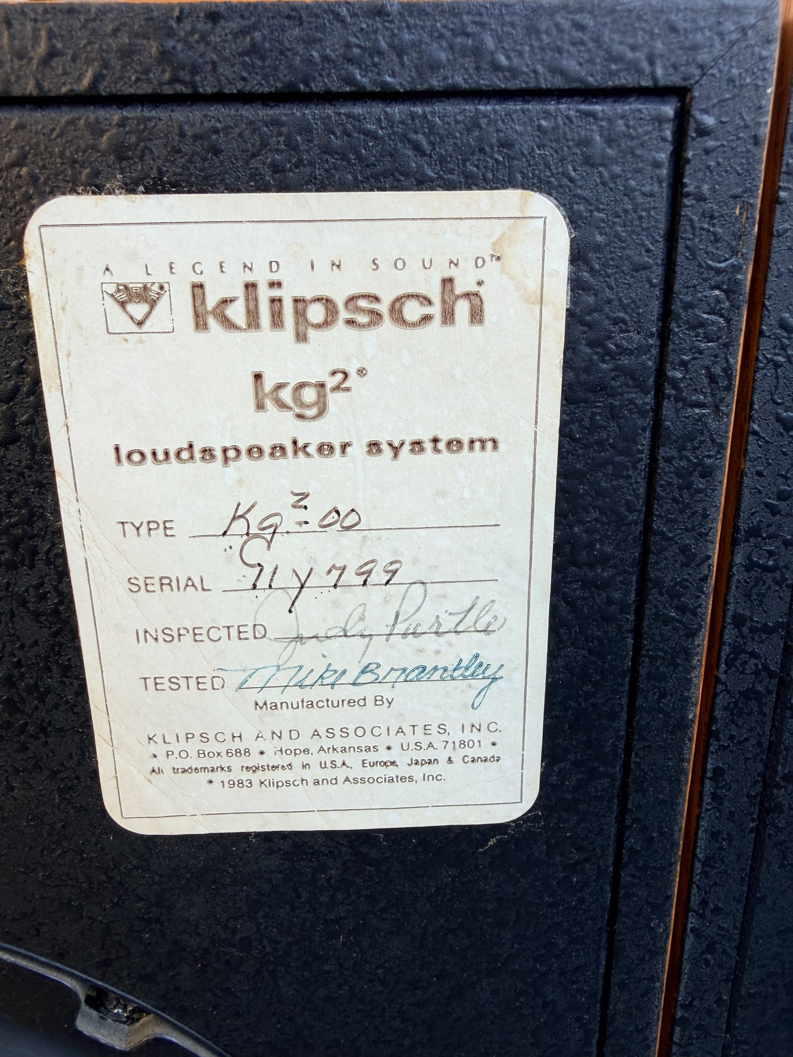 Klipsch KG2 _Bookshelf speakers