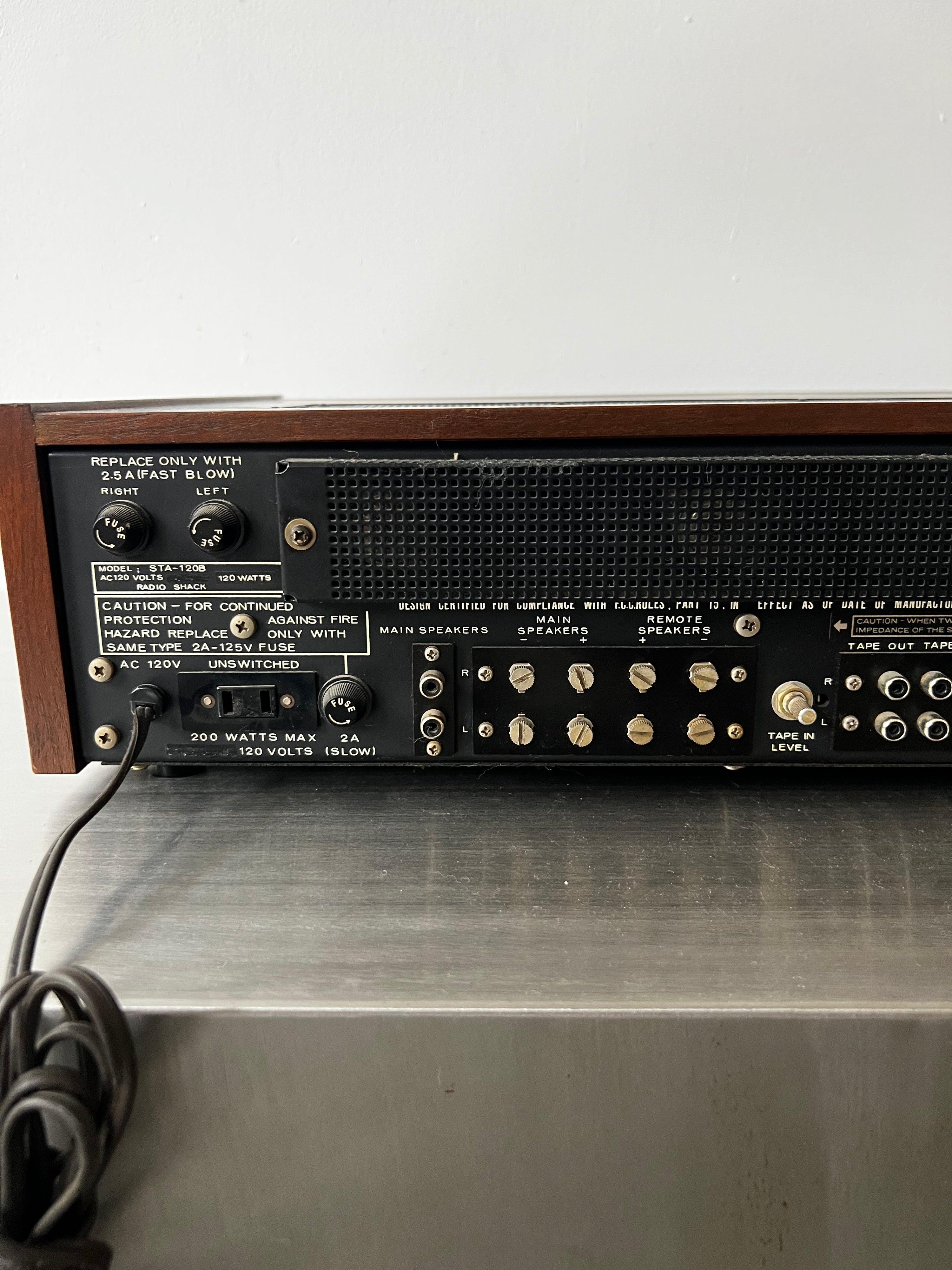 Realistics STA-120B Receiver Amplifier
