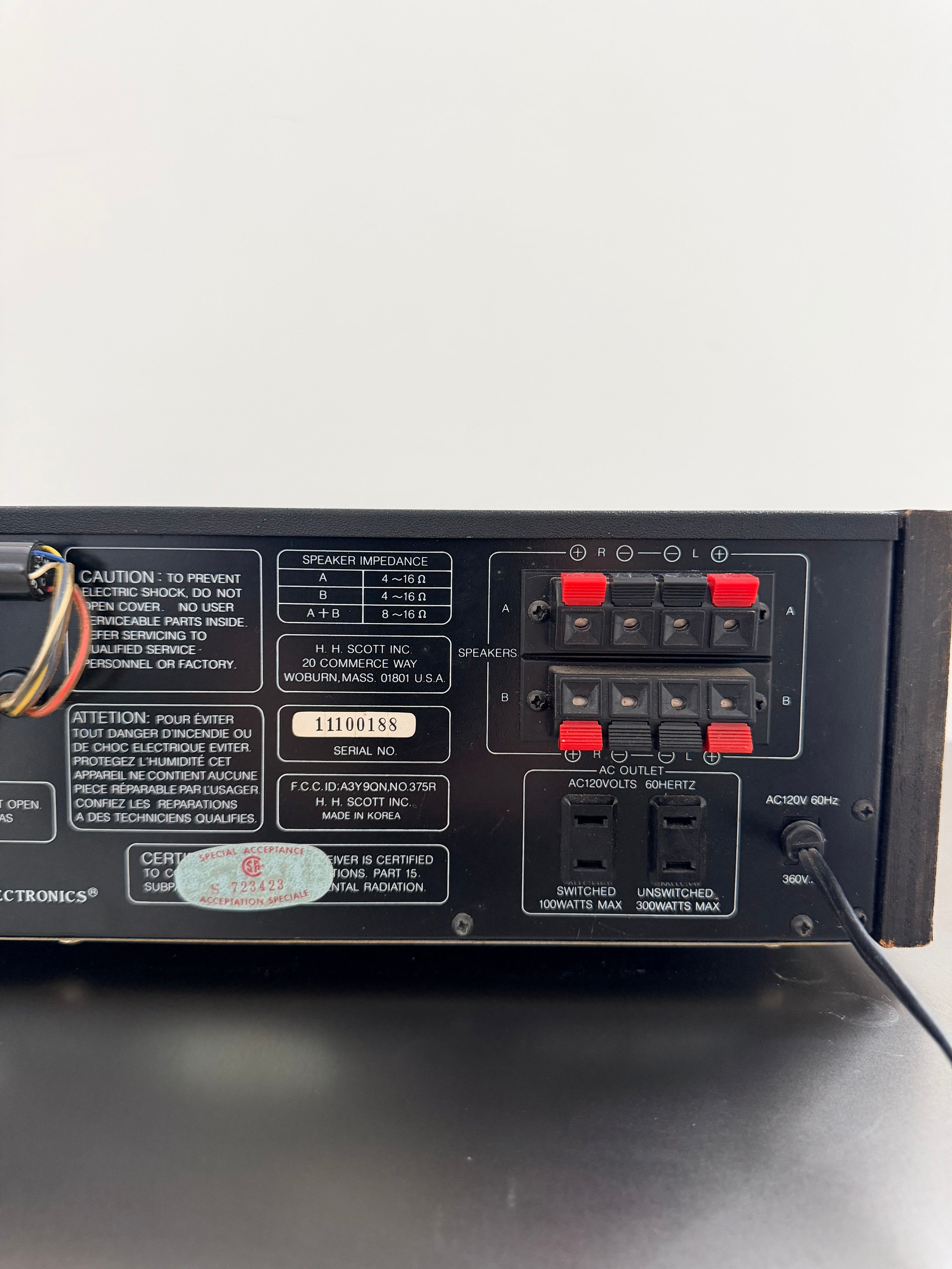 Scott 375R  _Receiver amplifier
