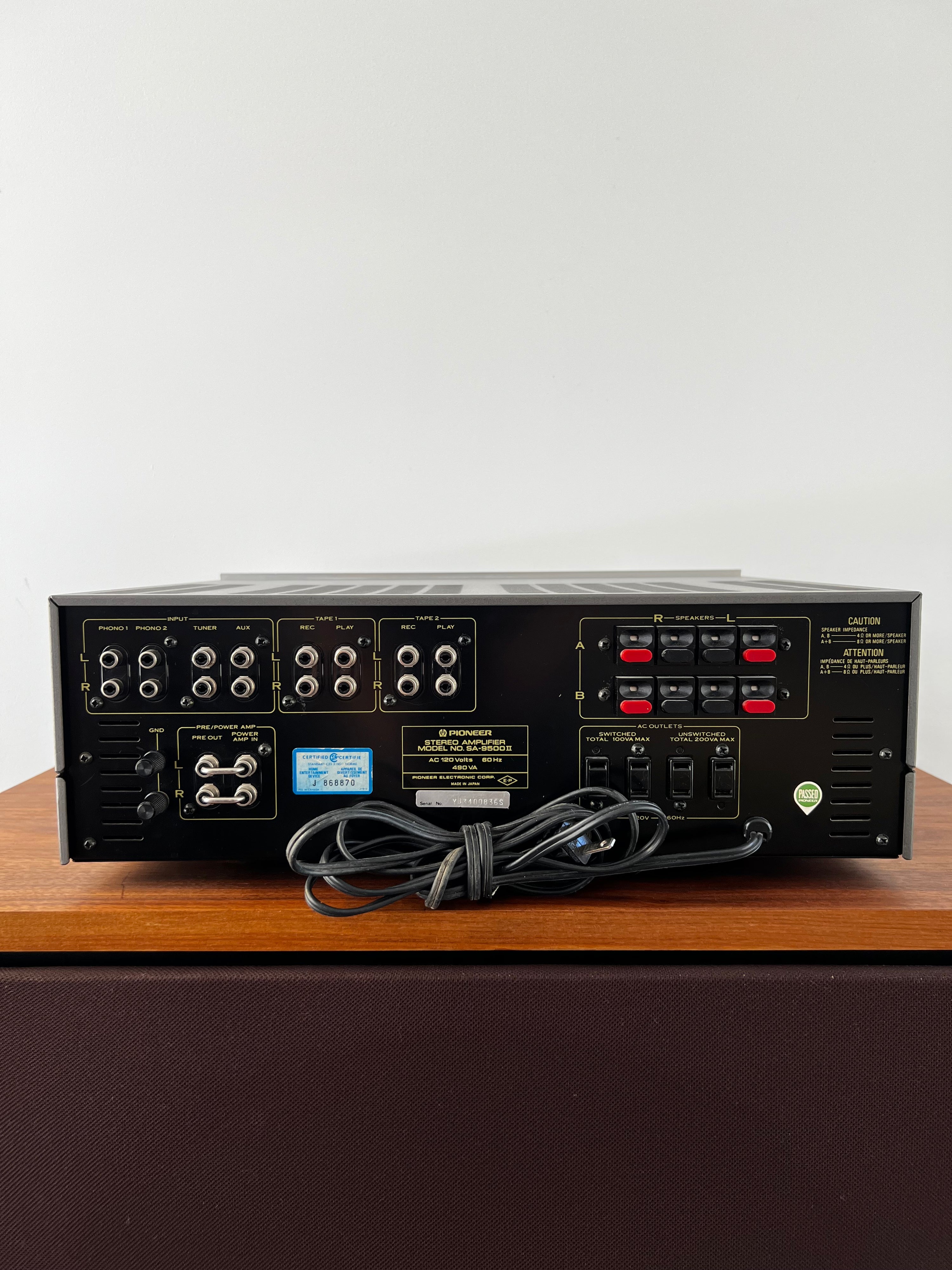 Pioneer SA-9500ii _ Amplificateur intégré