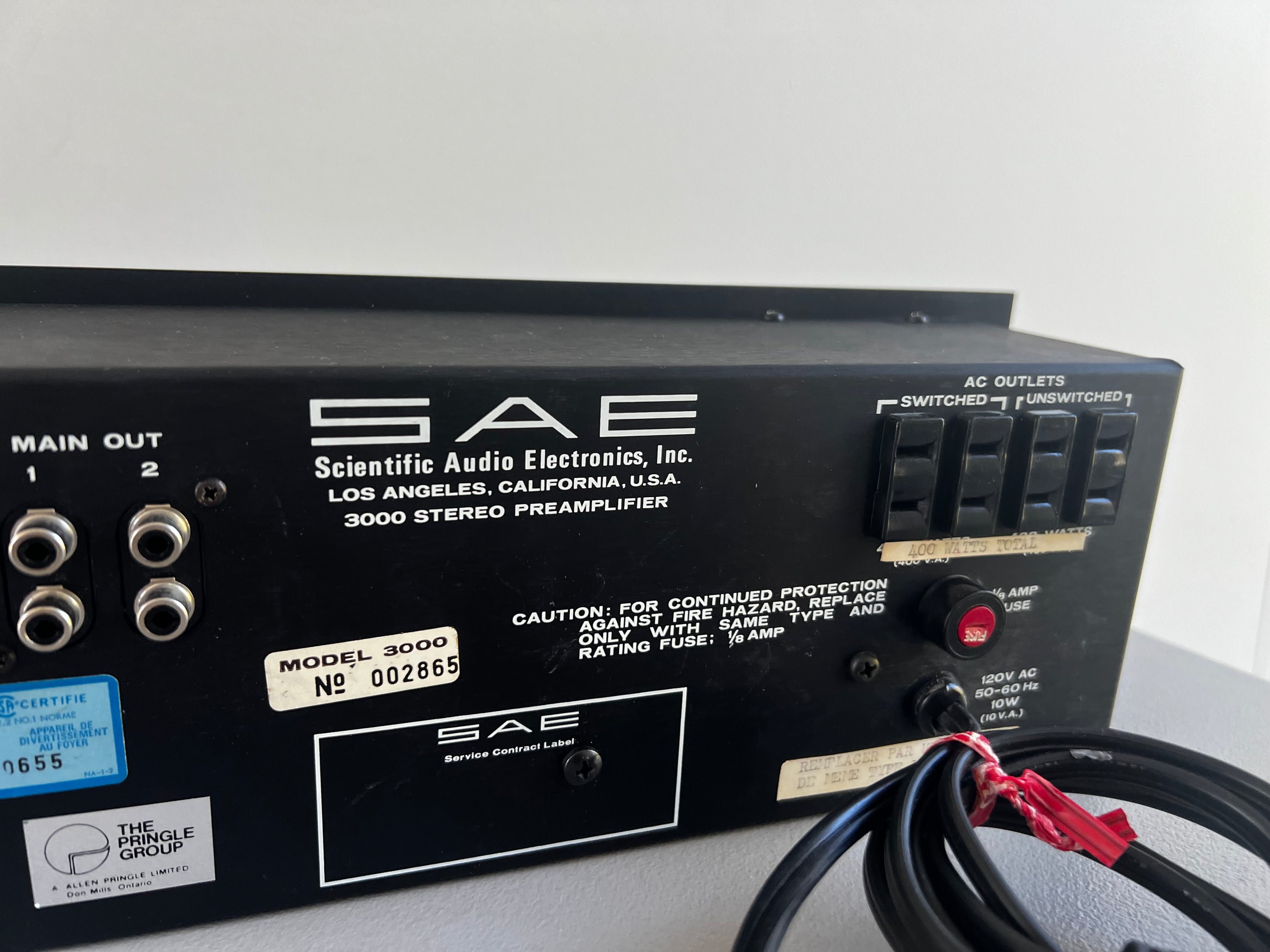 SAE 3000 _Préamplificateur